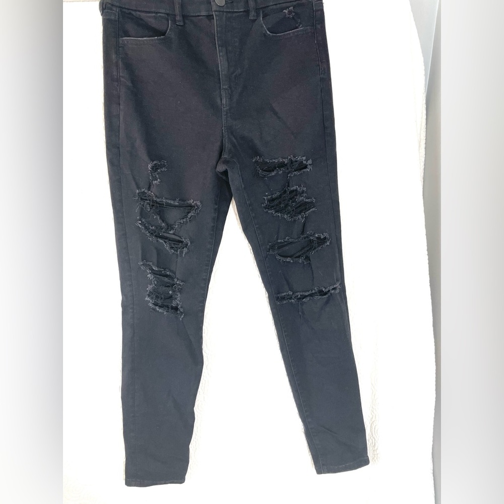 Women's Hight Waisted Stretch Ripped Skinny Jeans Distressed Denim Pants